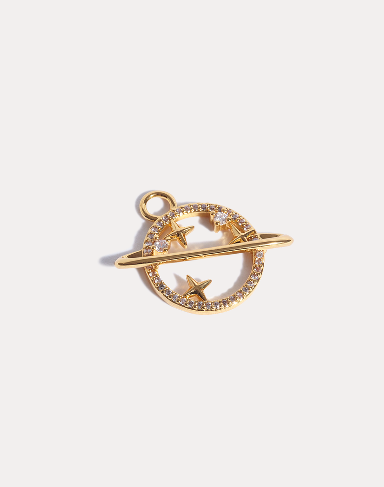 Saturn Earring Charm in Gold